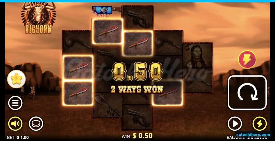 Knife symbols connect for a small win