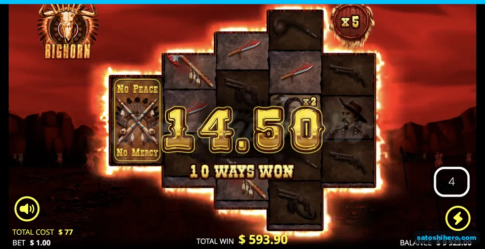 No Mercy tile and x5 medallion win