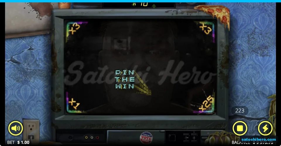 Logo bouncing with x10 multiplier above