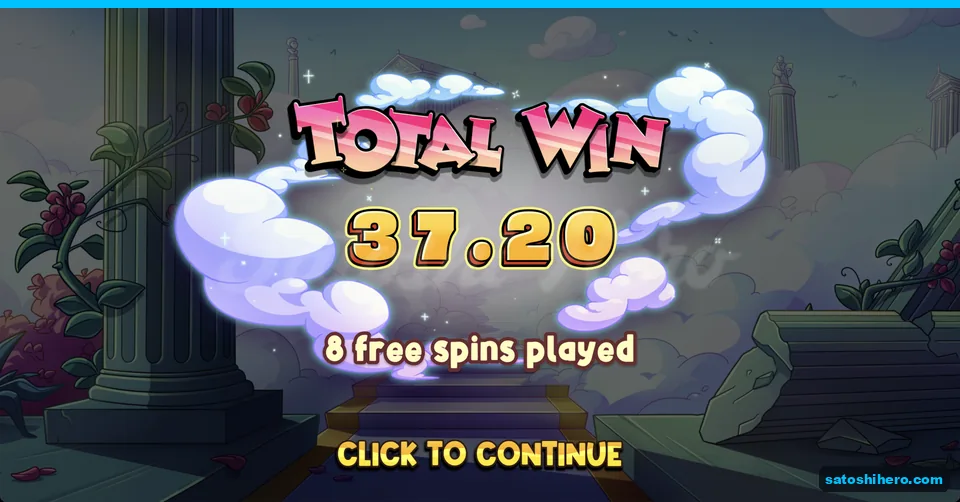 Total win screen shows 37.20 dollars