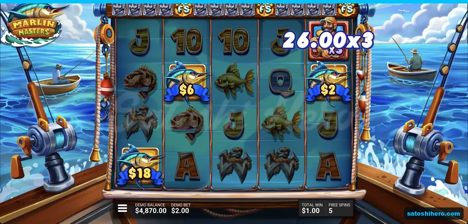 Fisherman with x3 collects cash fish