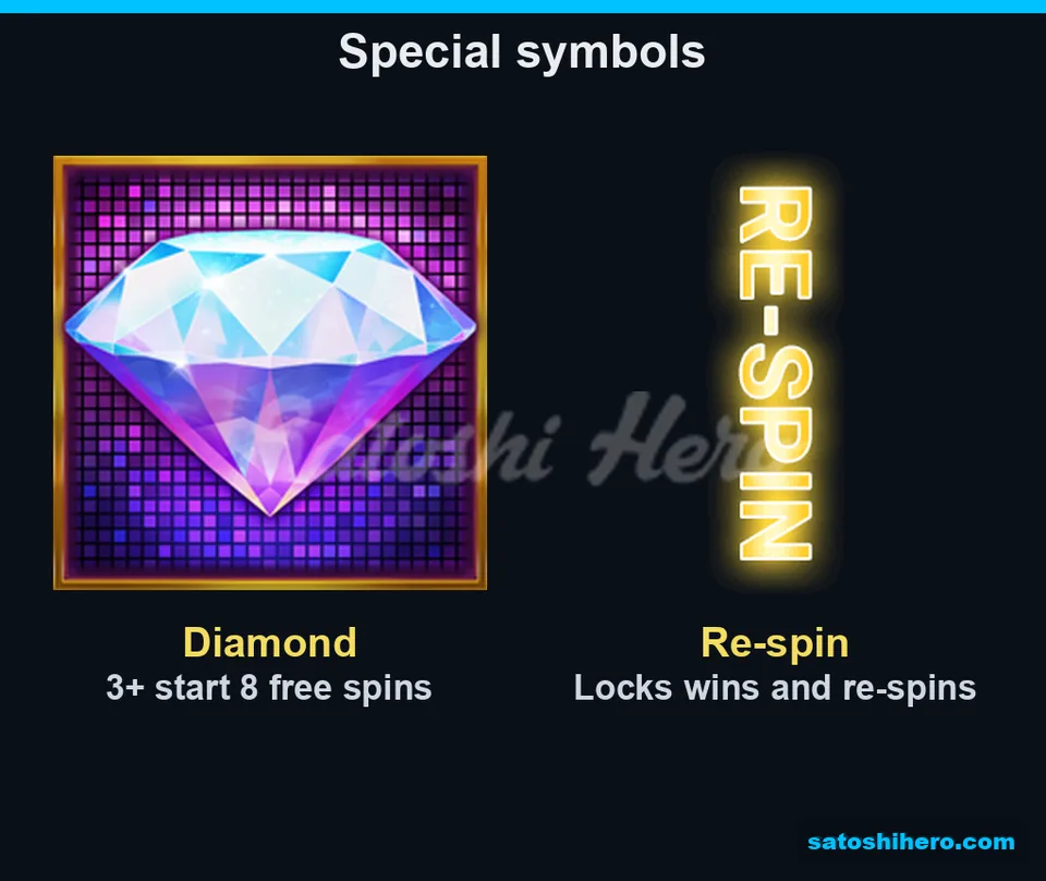 Diamond scatter beside glowing Re-spin marker