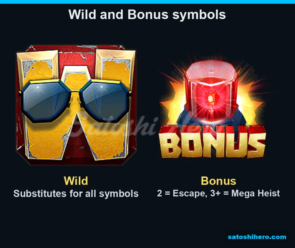 Wild and red siren bonus symbols