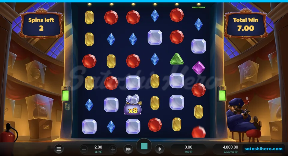 White diamond cluster collected at x8