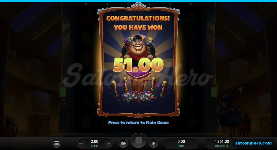 Collect card showing $51.00 payout