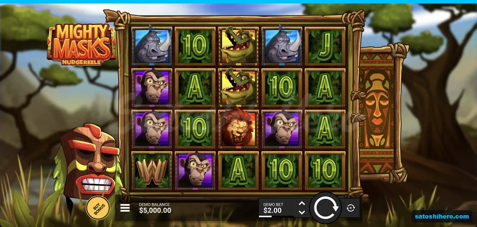 Savanna grid with mask and multiplier wheel