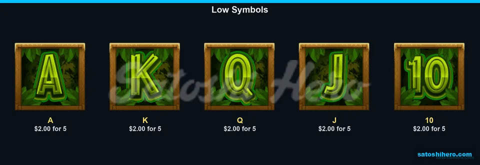 Green letter symbols list matching pay values