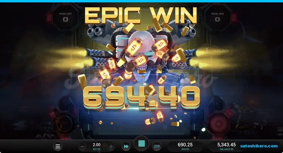 Epic Win screen shows $694.40