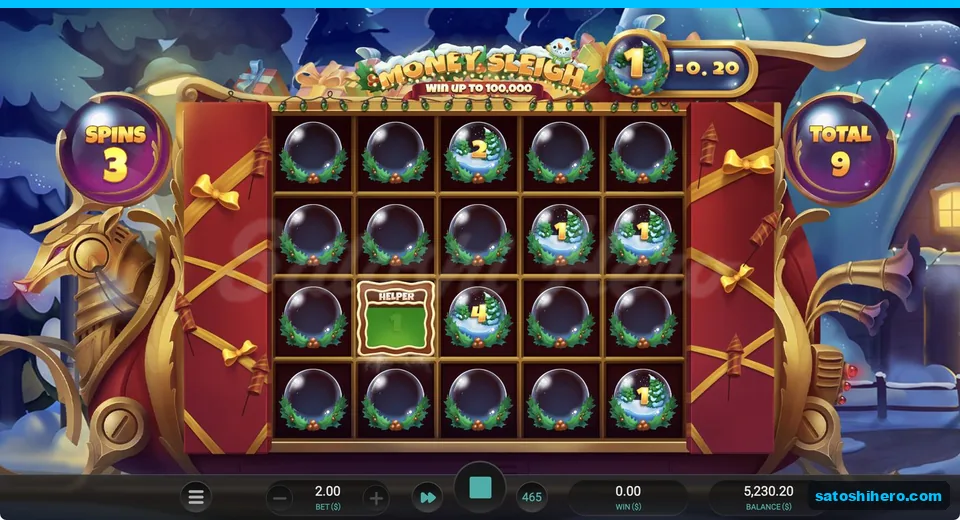 Helper and five Snow Globes trigger re-spins