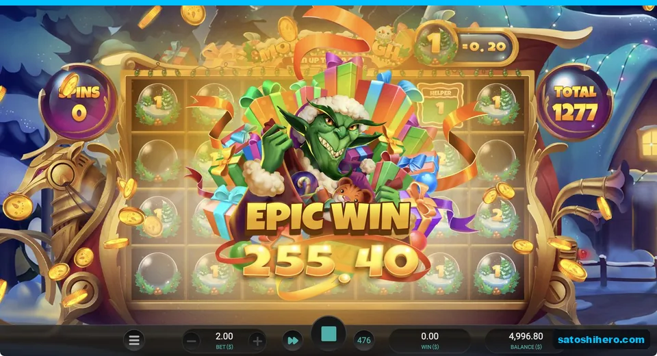 Epic Win screen shows $255.40 payout