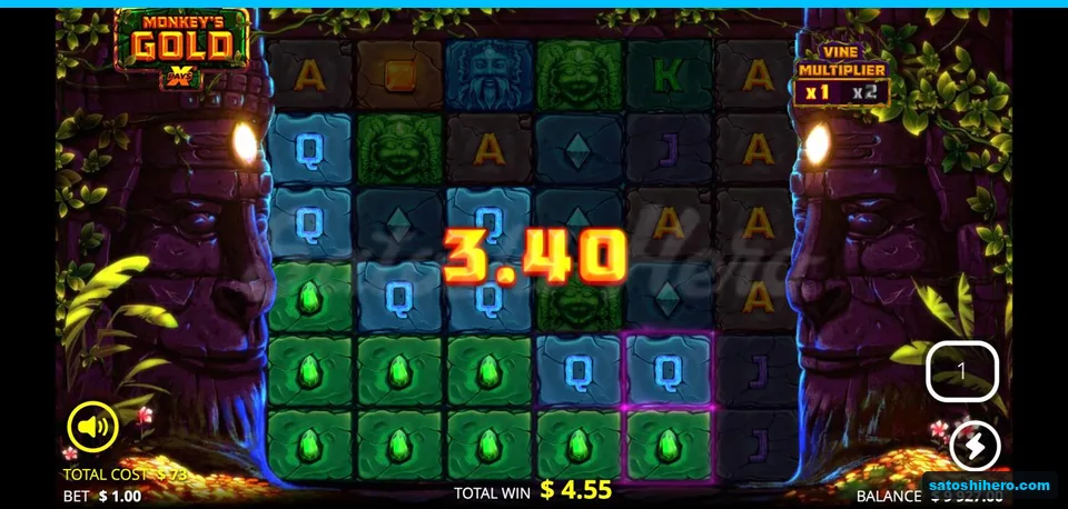 Emerald collection pays $3.40 on final spin