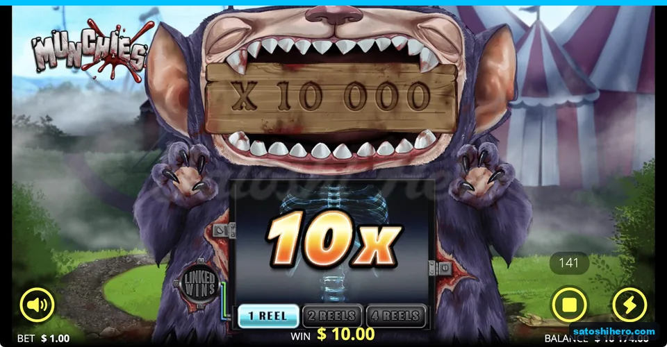 Single reel stopped on 10x win