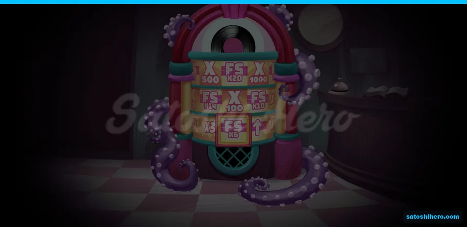 Jukebox wheel stopped on six free spins