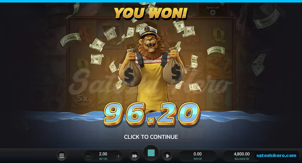 You Won card shows $96.20 total