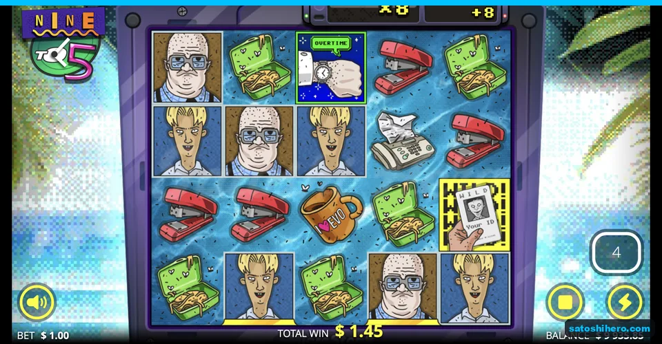 Multiplier reads x8 with Overtime watch