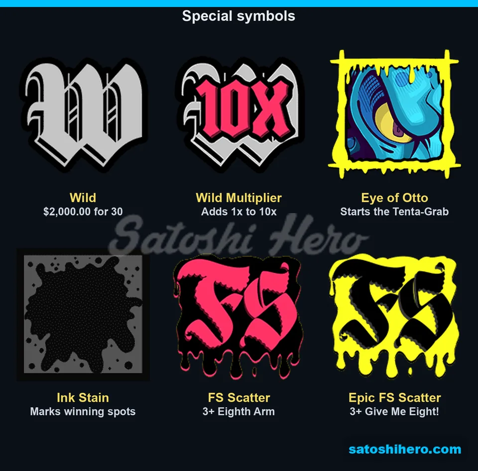 Wild symbols and scatter icons fill the feature panel