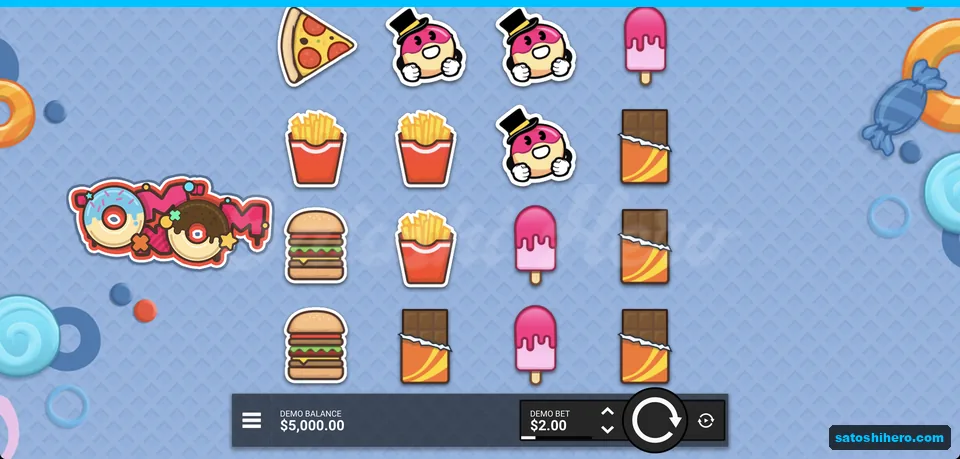 Food grid with logo on the left