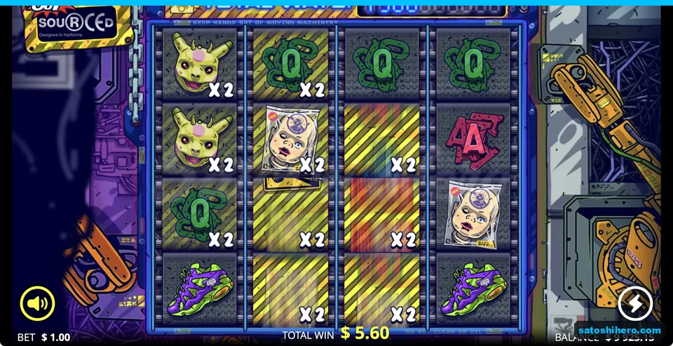 Multiplier tags cover the winning grid