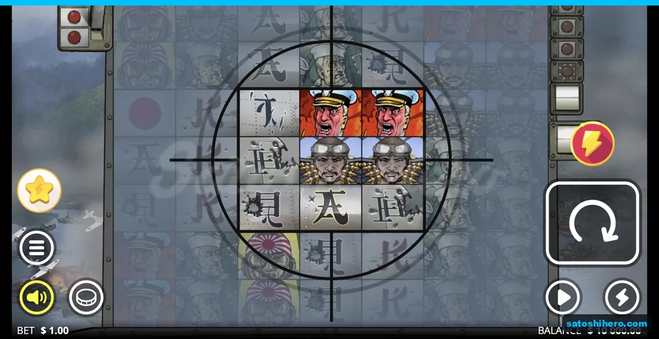Gun-sight crosshair over cramped greyed grid