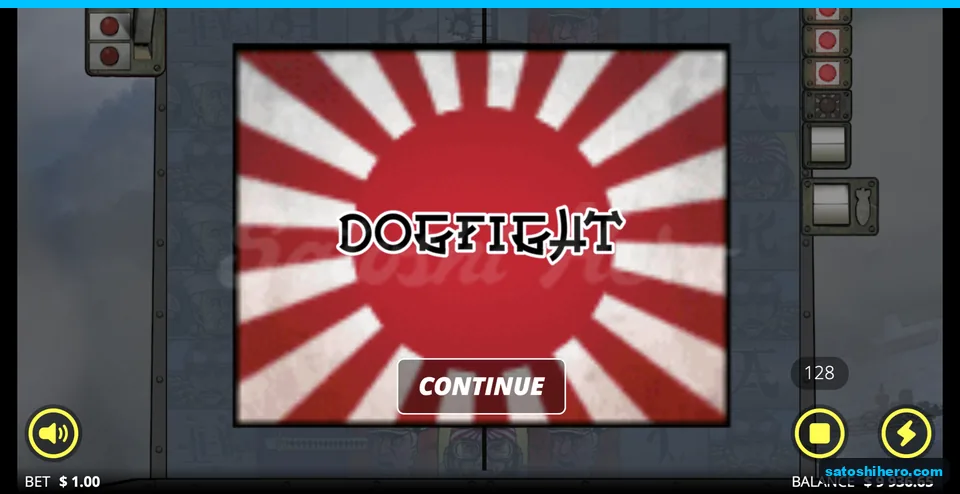 Rising sun Dogfight banner over grid