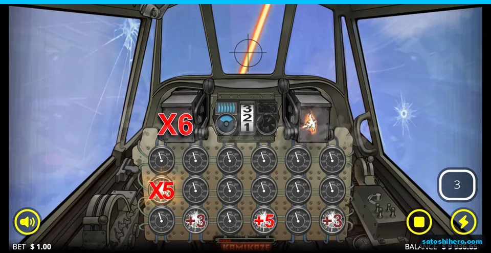 Cockpit dials with X6 round multiplier