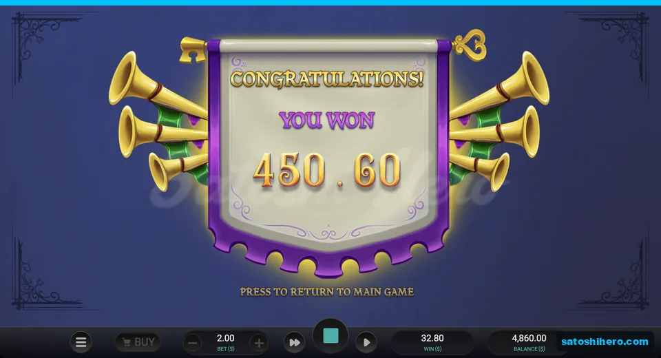 Collect card shows $450.60 payout