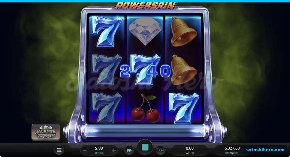 Blue sevens line pays $2.40 diagonally