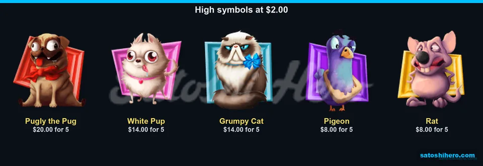 Premium animal pays from Pug to Rat