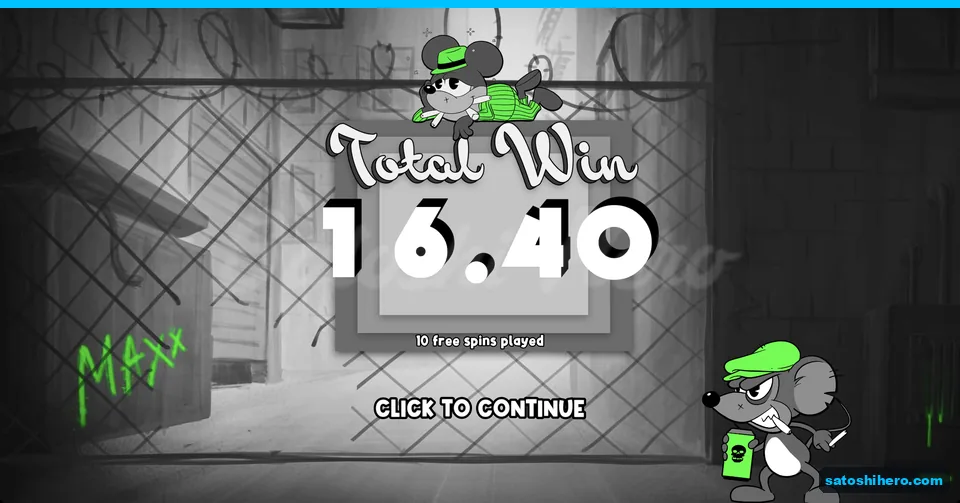Free spins summary shows $16.40
