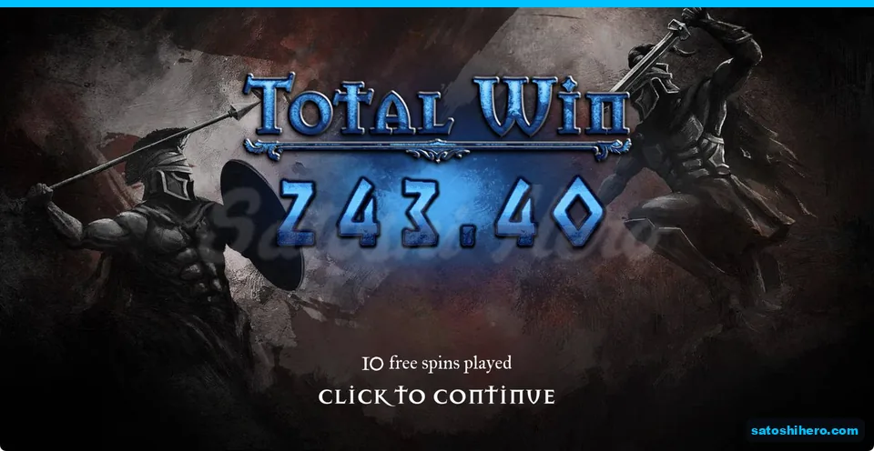 Total Win sign shows 243.40 dollars