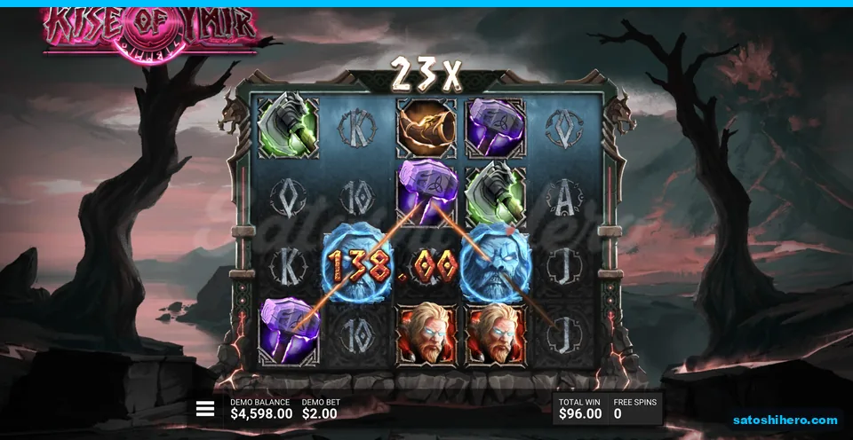 Multiplier panel shows 23x during a $138.00 line hit