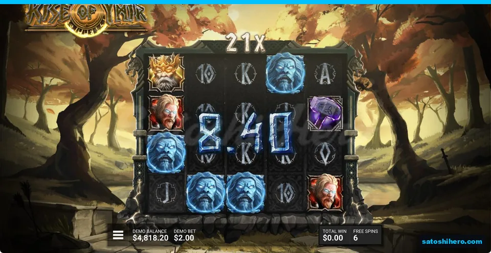 Multiplier panel reads 21x above four Ymir Wilds