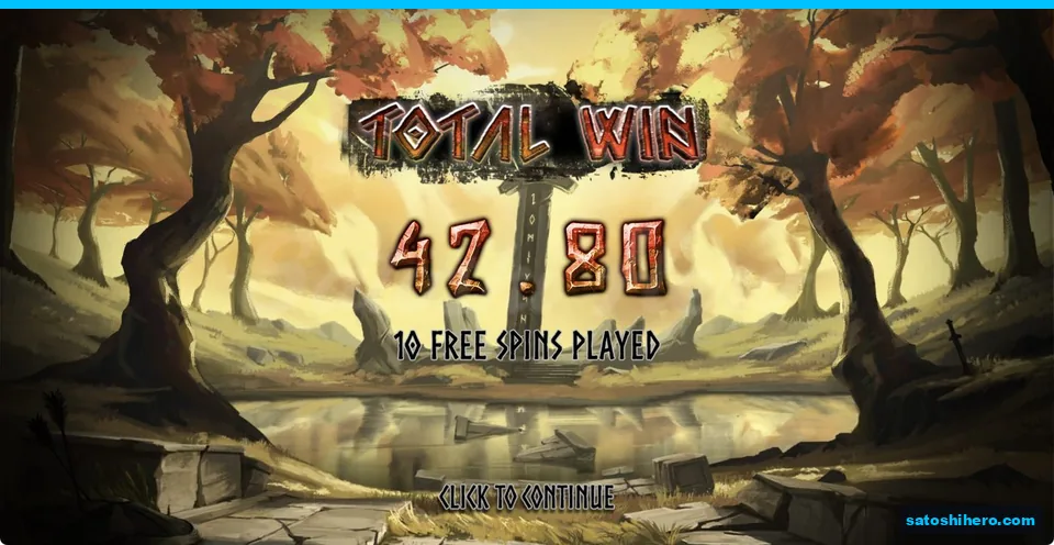 Total Win sign shows $42.80 after free spins
