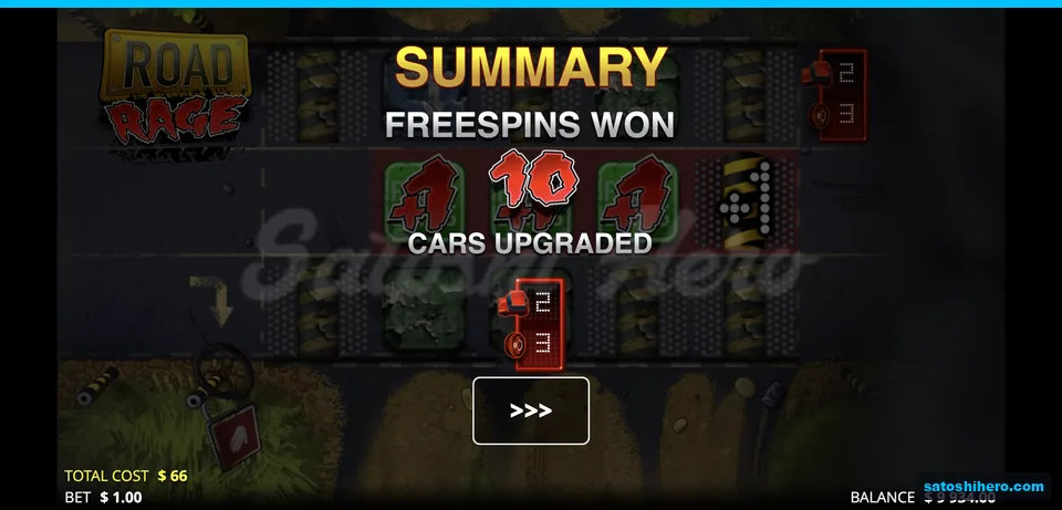 Summary shows spins and upgraded cars