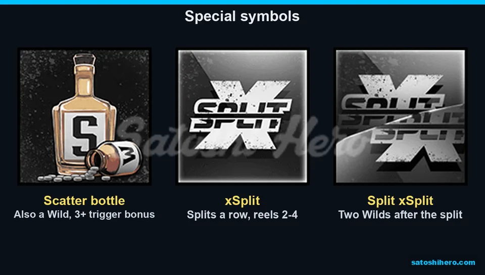 Whisky bottle and xSplit tile show special symbols