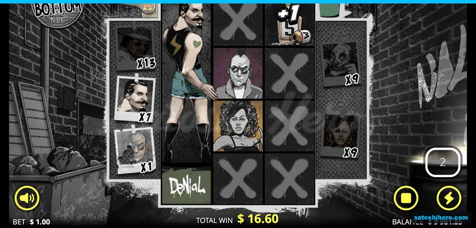 Moustache man fills a reel with multipliers