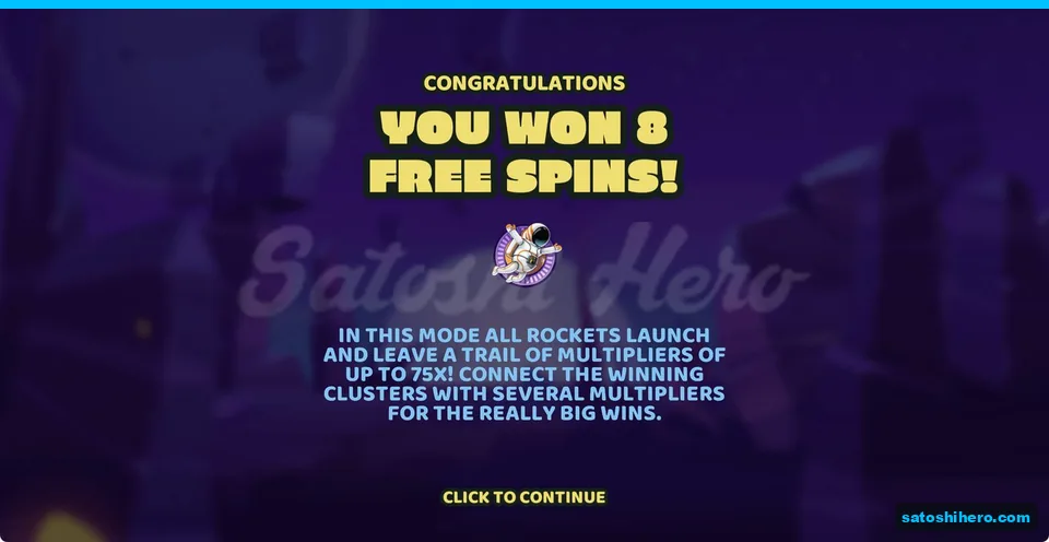Astronaut scatter intro awards free spins