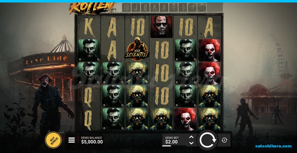 Zombie portraits and scatter on funfair grid
