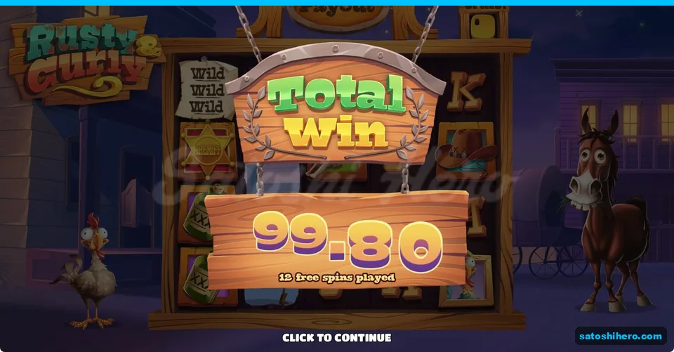Total Win sign shows ninety-nine dollars eighty