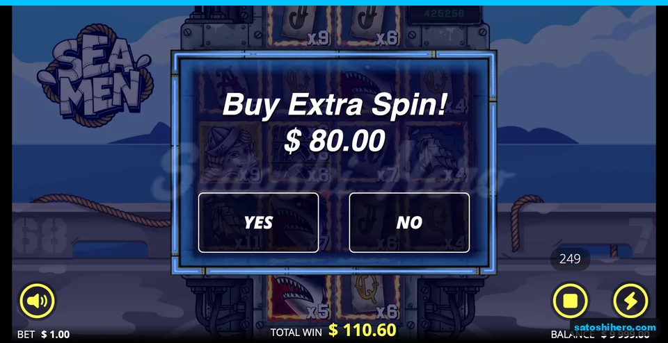 Extra Spin panel offers one spin for $80