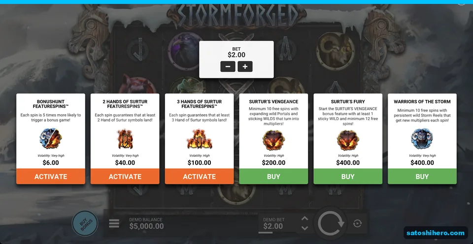 Orange and green feature purchase cards