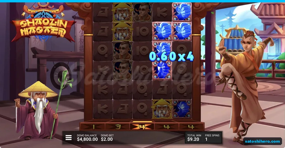 Blue Fist cluster with one free spin left