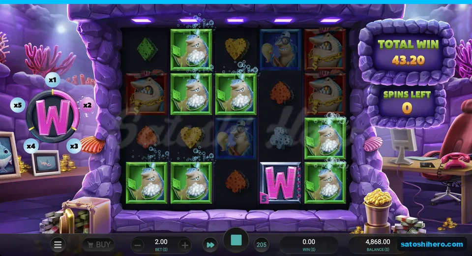 Sponge sharks fill grid with counter 5 Wild