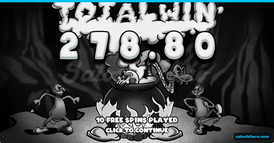 Total win screen showing 278.80 dollars