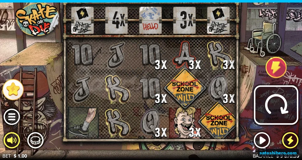 School sign wilds stamp 3x multipliers
