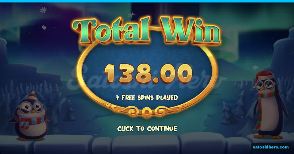 Total Win 138.00 after seven spins