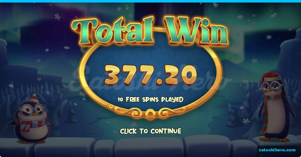 Total Win 377.20 shown after free spins