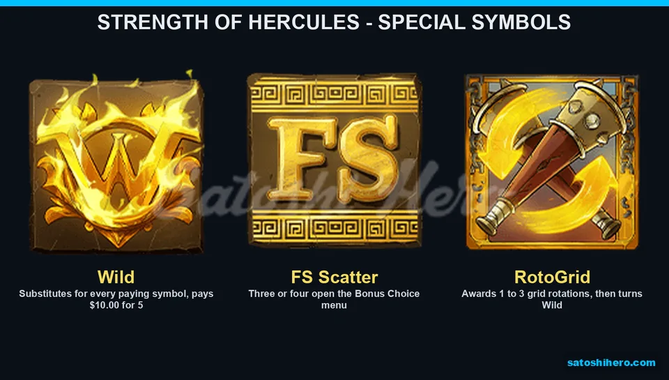 Burning Wild scatter and RotoGrid club symbols