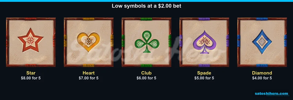 Painted star heart club spade diamond values