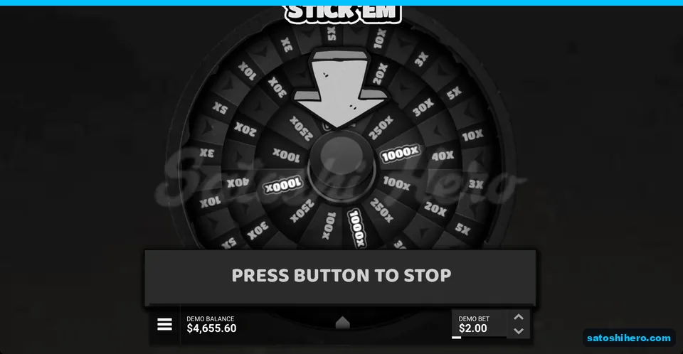 Multiplier wheel rings under a white arrow